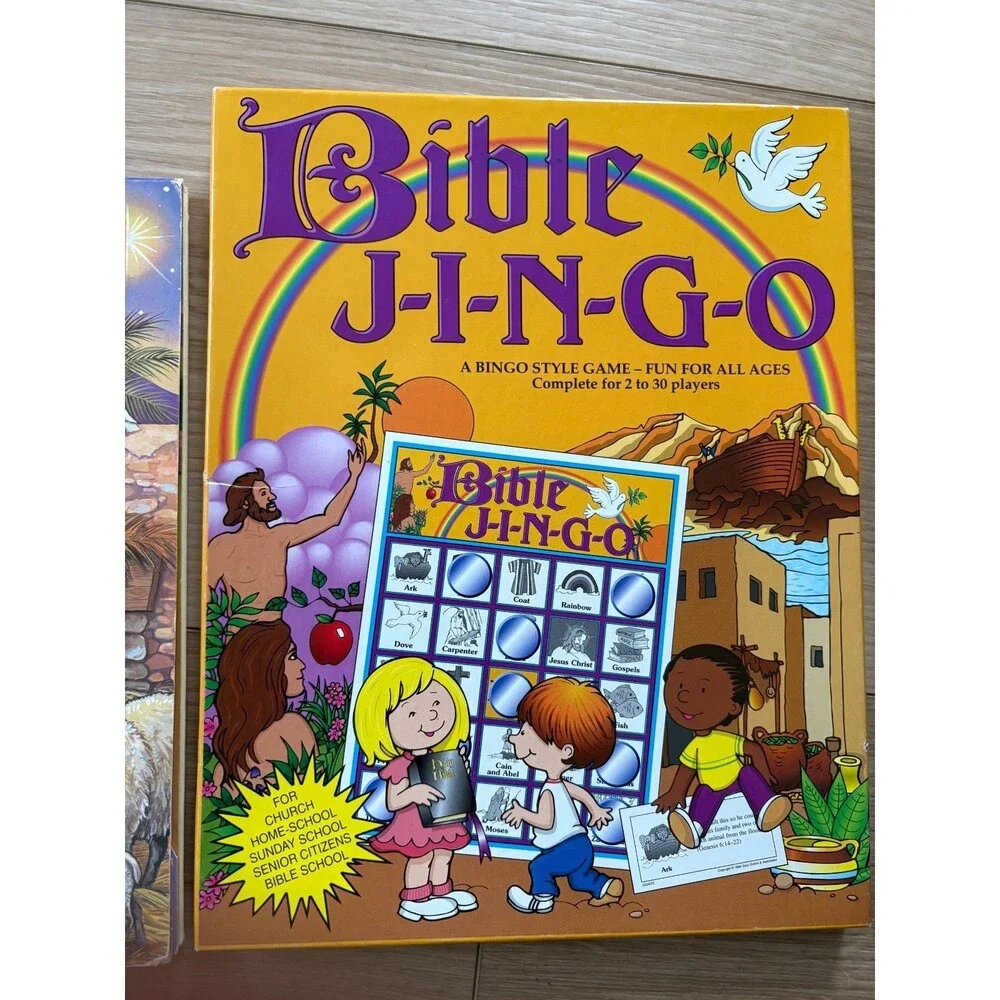 Biblical Education Lot Bible J-I-N-G-O Game & Pop-Up Bethlehem Advent Calendar